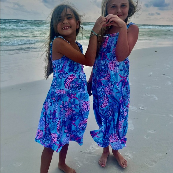 Lilly Pulitzer Blue and Pink Casual Maxi Dress - Picture 3 of 7